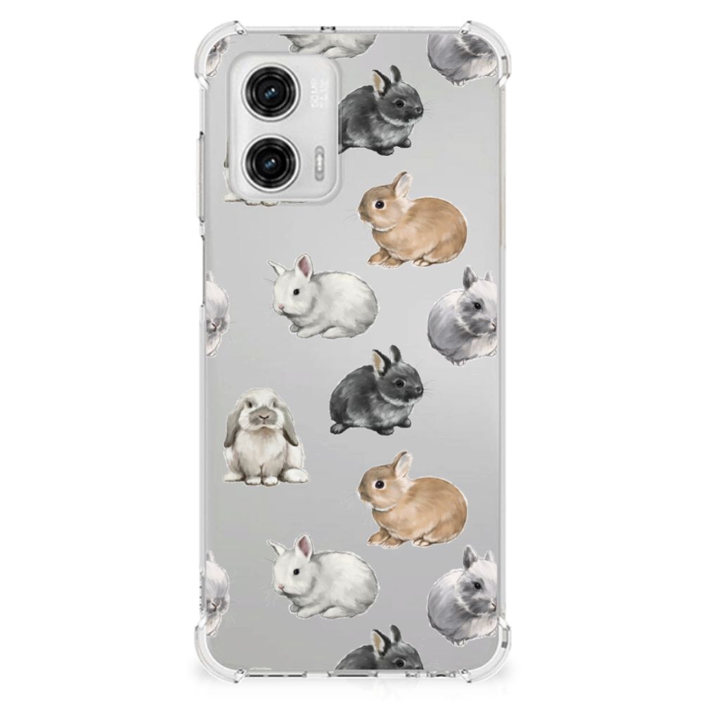 Case Anti-shock voor Motorola Moto G73 Konijntjes