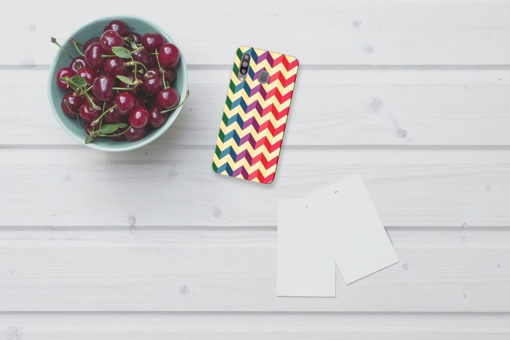 Samsung Galaxy M30 TPU bumper Zigzag Multi Color