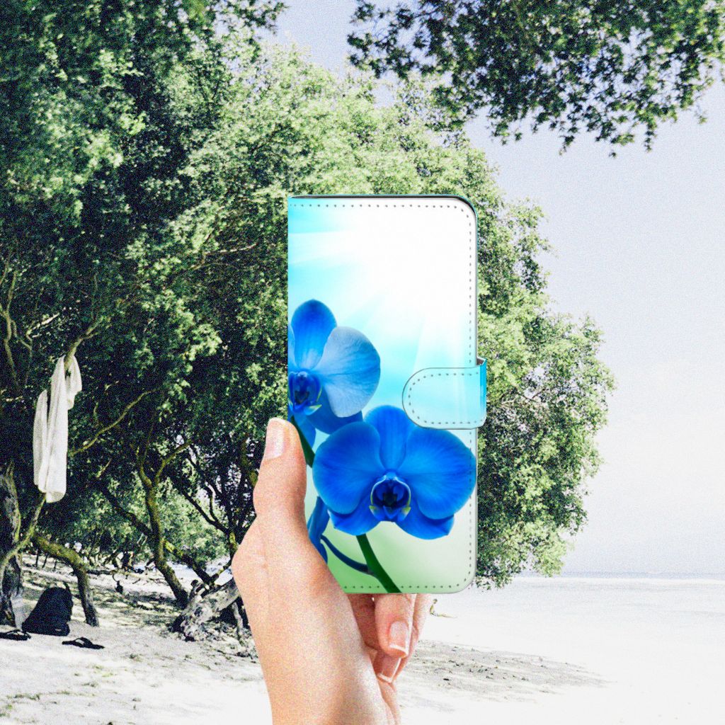 Motorola Moto G32 Hoesje Orchidee Blauw - Cadeau voor je Moeder
