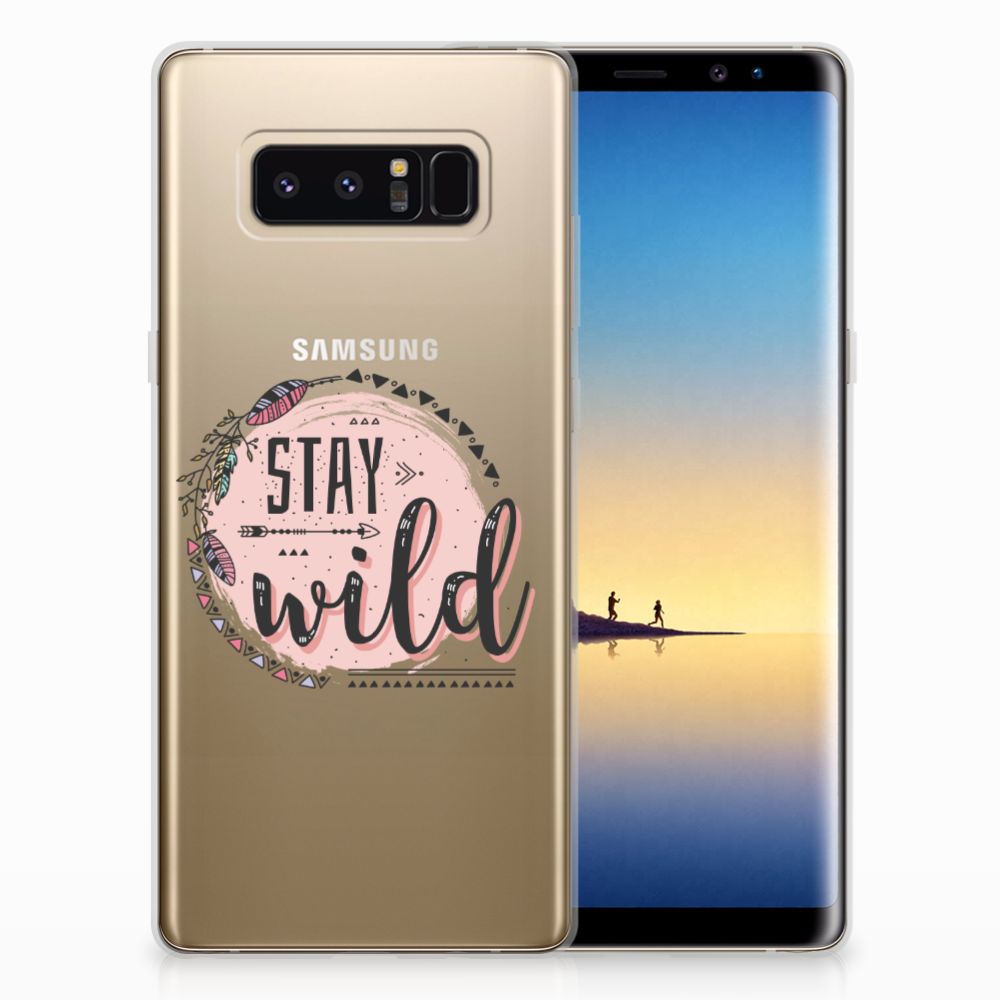 Samsung Galaxy Note 8 Telefoonhoesje met Naam Boho Stay Wild