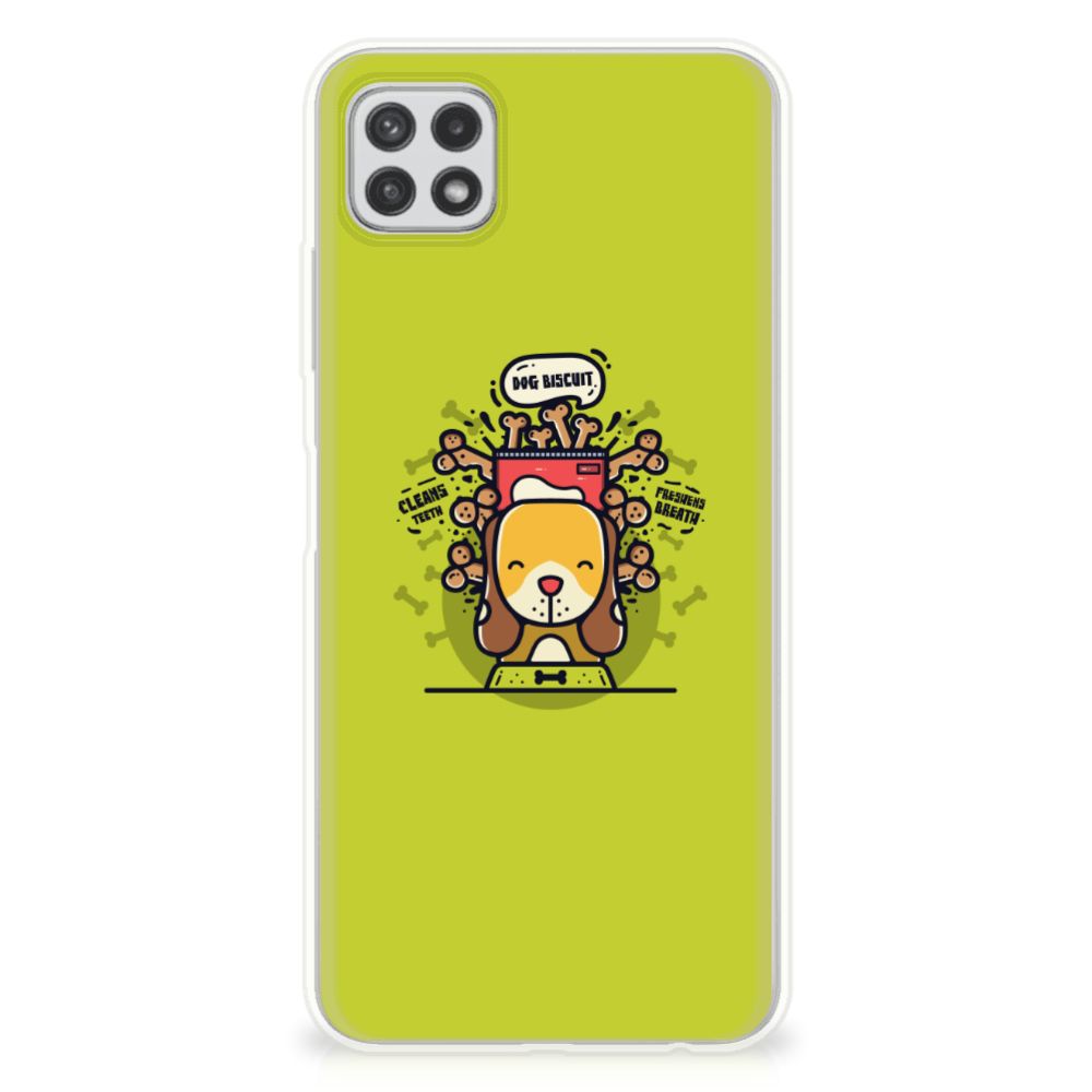 Samsung Galaxy A22 5G Telefoonhoesje met Naam Doggy Biscuit