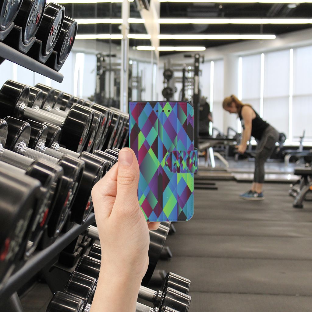 Samsung Galaxy Xcover 3 | Xcover 3 VE Book Case Abstract Green Blue