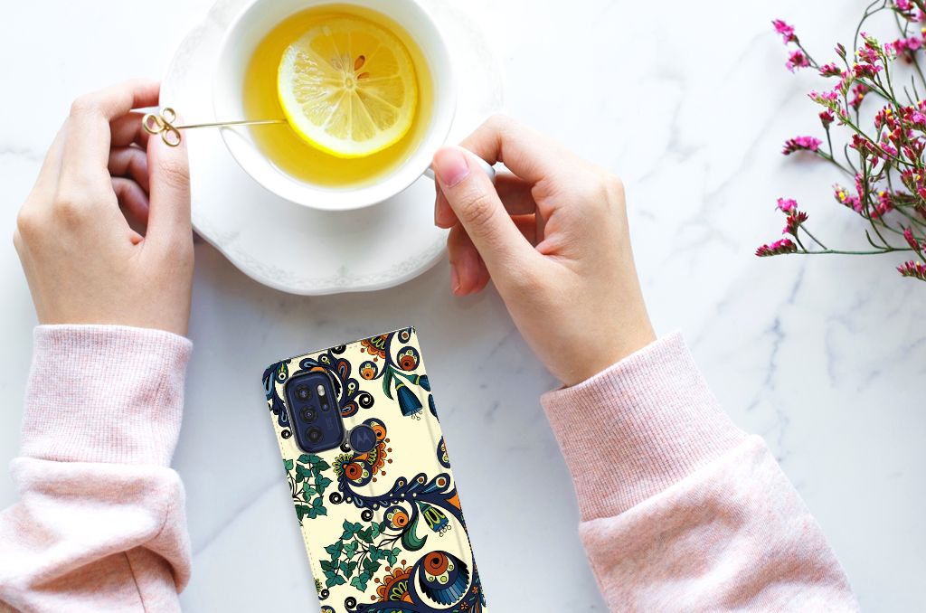 Telefoon Hoesje Motorola Moto G60s Barok Flower - B2C Telecom