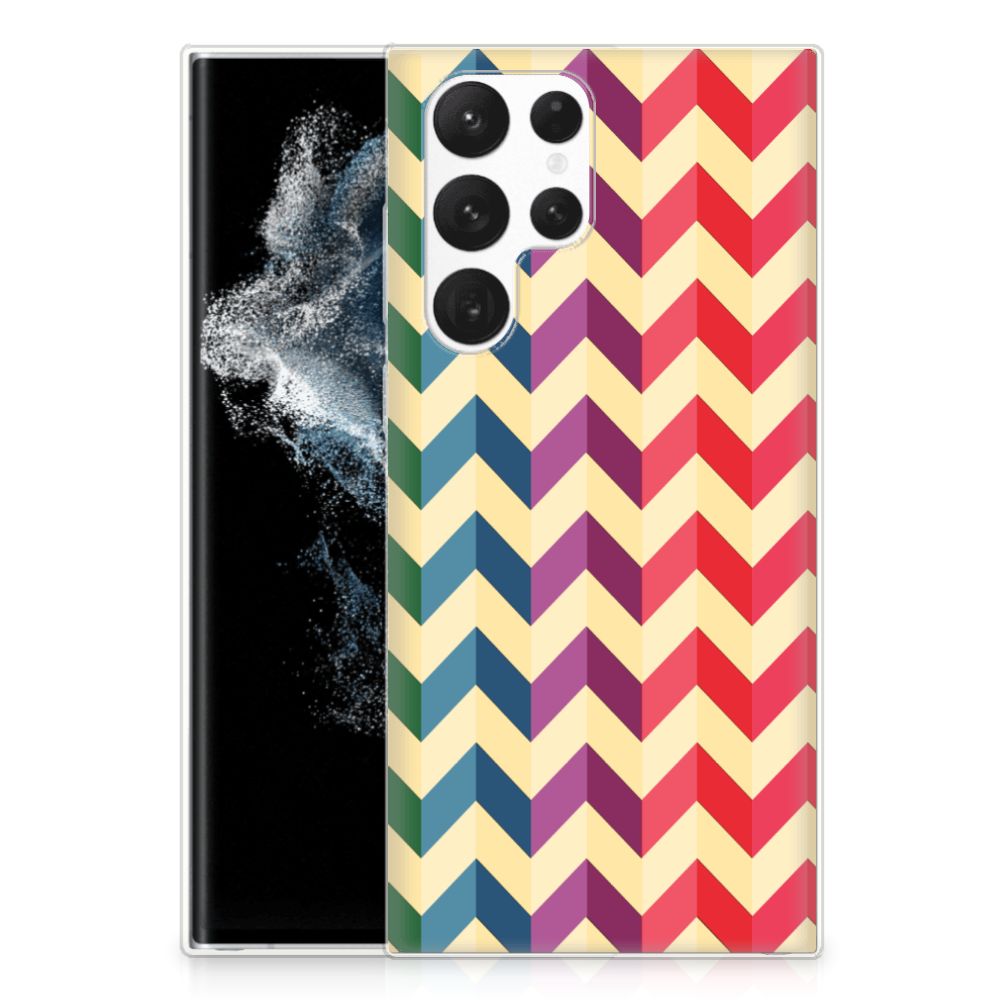 Samsung Galaxy S22 Ultra TPU bumper Zigzag Multi Color B2C Telecom