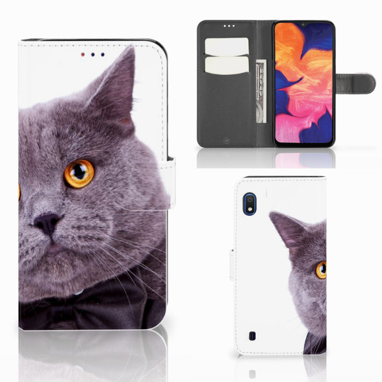 Samsung Galaxy A10 Telefoonhoesje met Pasjes Kat