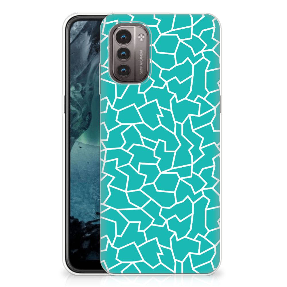 Nokia G21 | G11 Hoesje maken Cracks Blue B2C Telecom