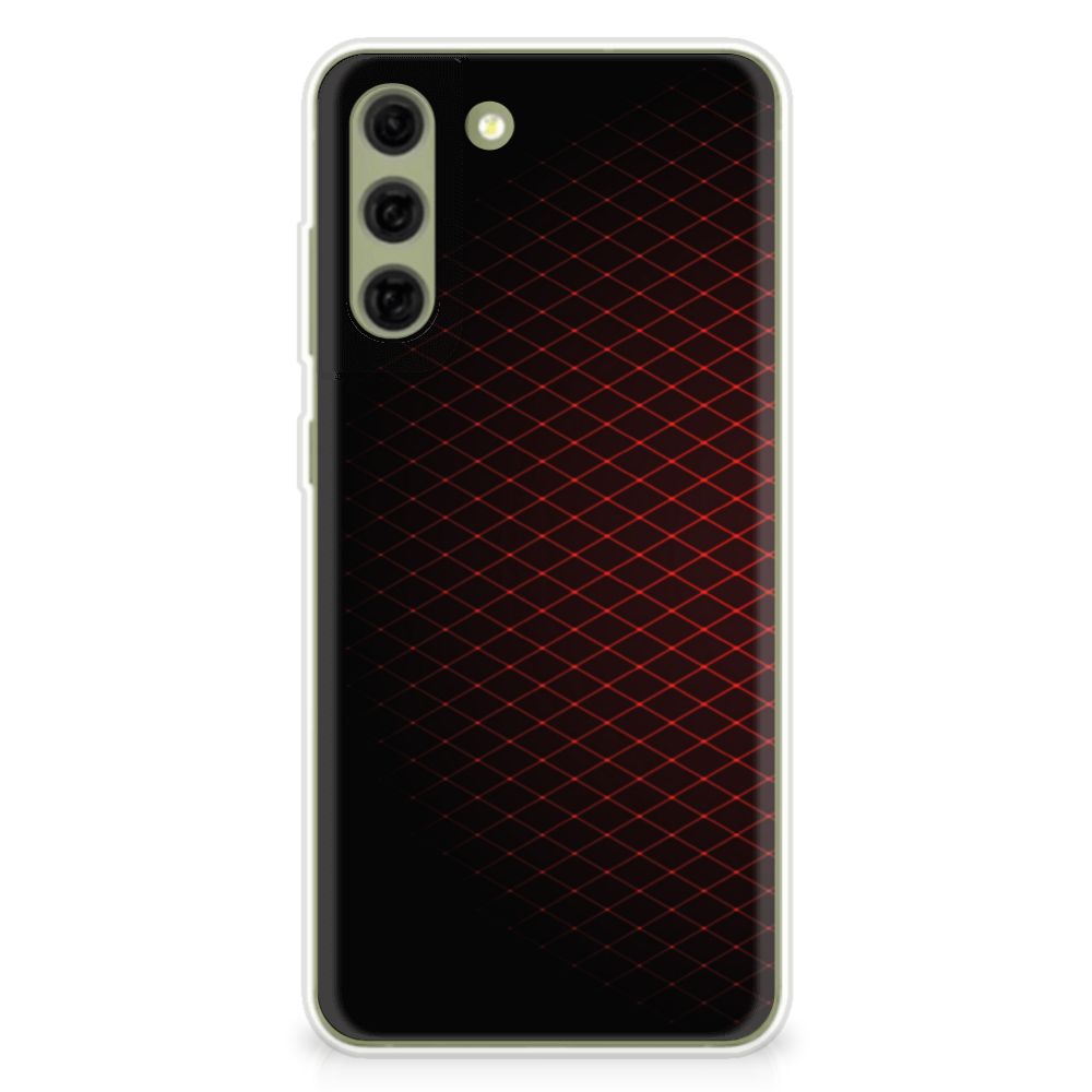 Samsung Galaxy S21FE TPU bumper Geruit Rood B2C Telecom