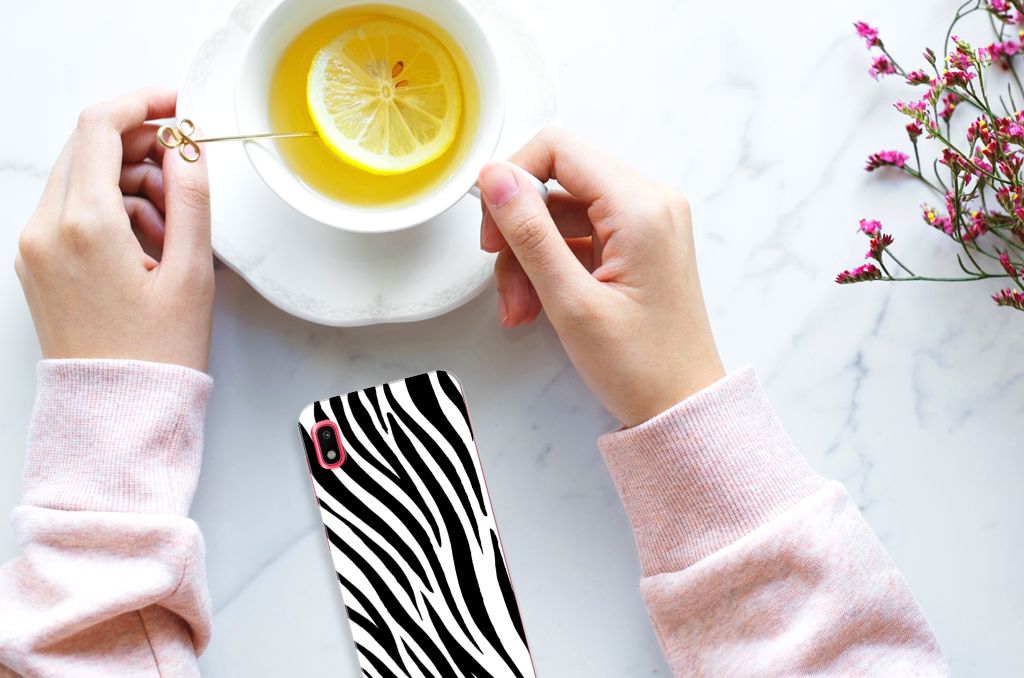 Samsung Galaxy A10 TPU Hoesje Zebra