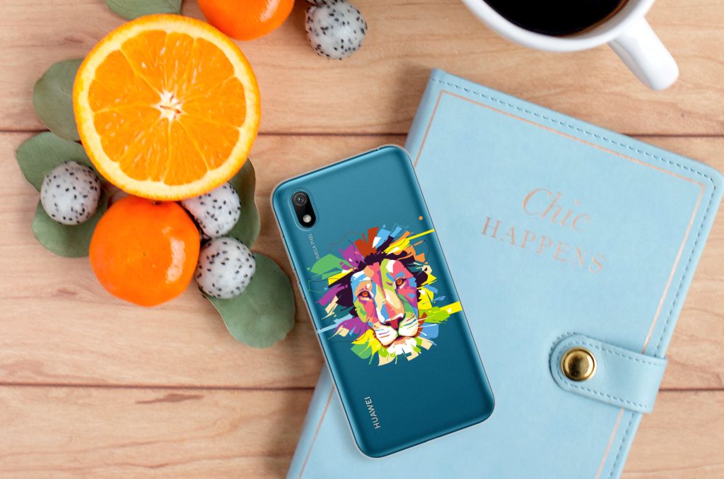 Huawei Y5 (2019) Telefoonhoesje met Naam Lion Color