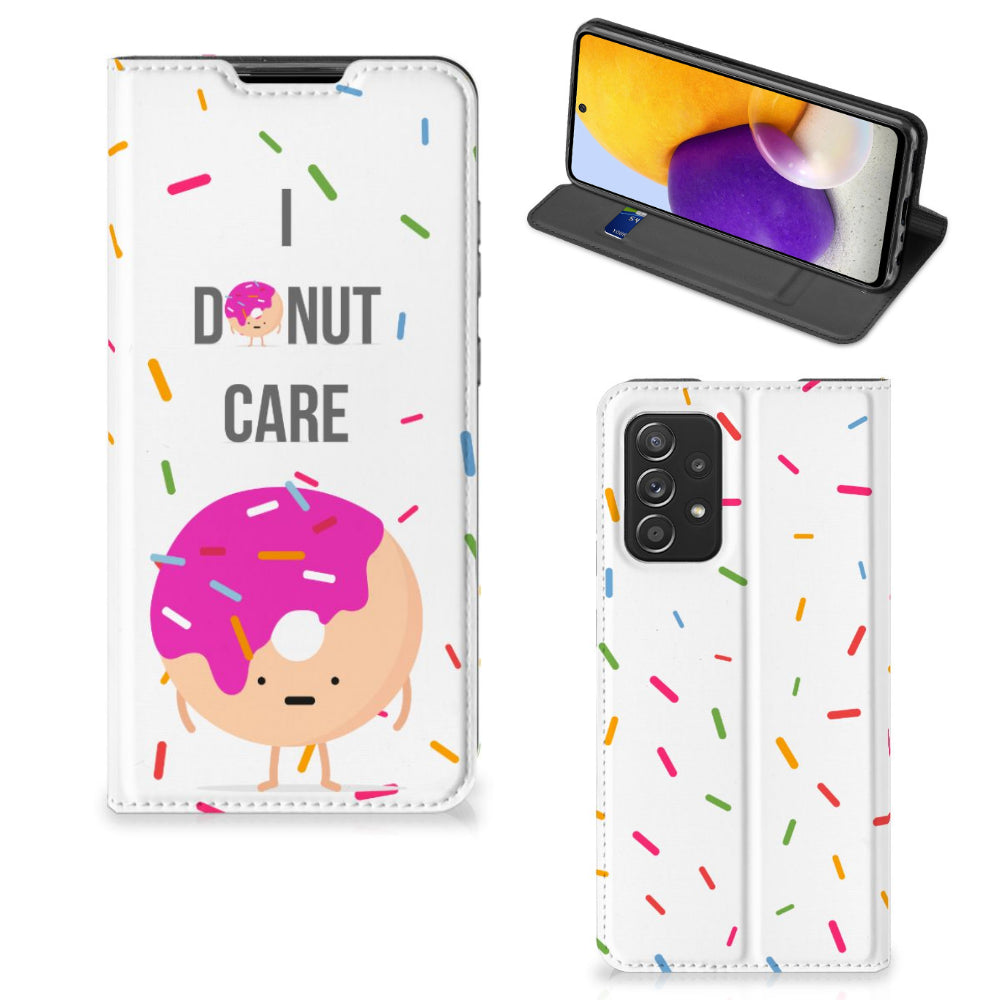 Samsung Galaxy A72 (5G/4G) Flip Style Cover Donut Roze