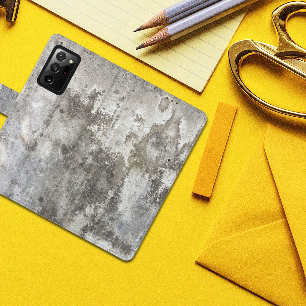 Samsung Galaxy Note20 Ultra Bookcase Beton Print