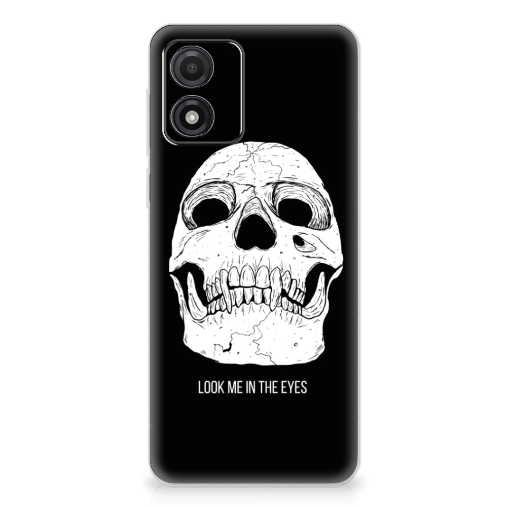 Silicone Back Case Motorola Moto E13 Skull Eyes
