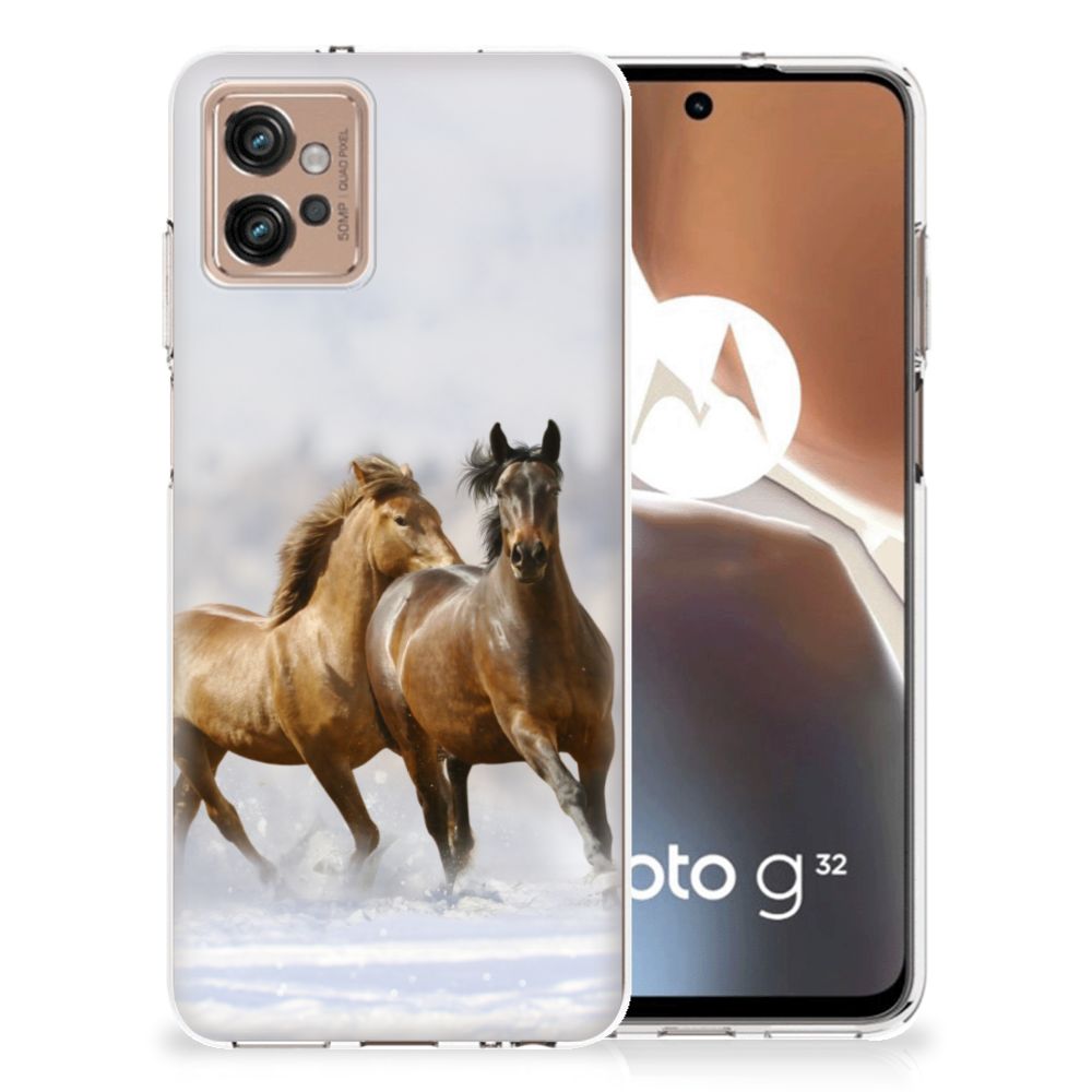 Motorola Moto G32 TPU Hoesje Paarden B2C Telecom