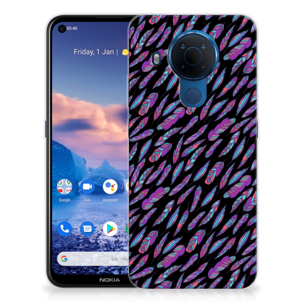Nokia 5.4 TPU bumper Feathers Color