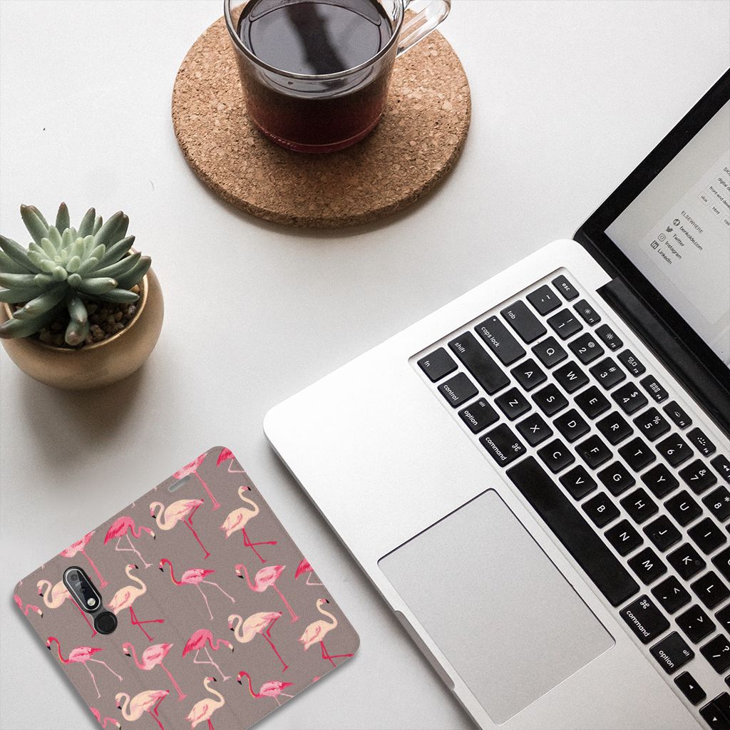 Nokia 7.1 (2018) Hoesje maken Flamingo