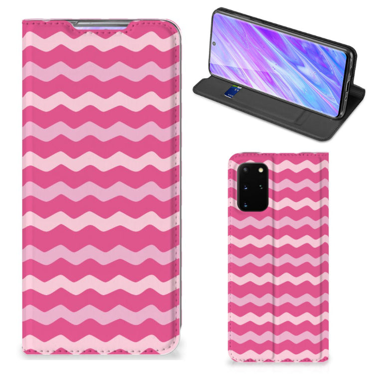 Samsung Galaxy S20 Plus Hoesje met Magneet Waves Pink