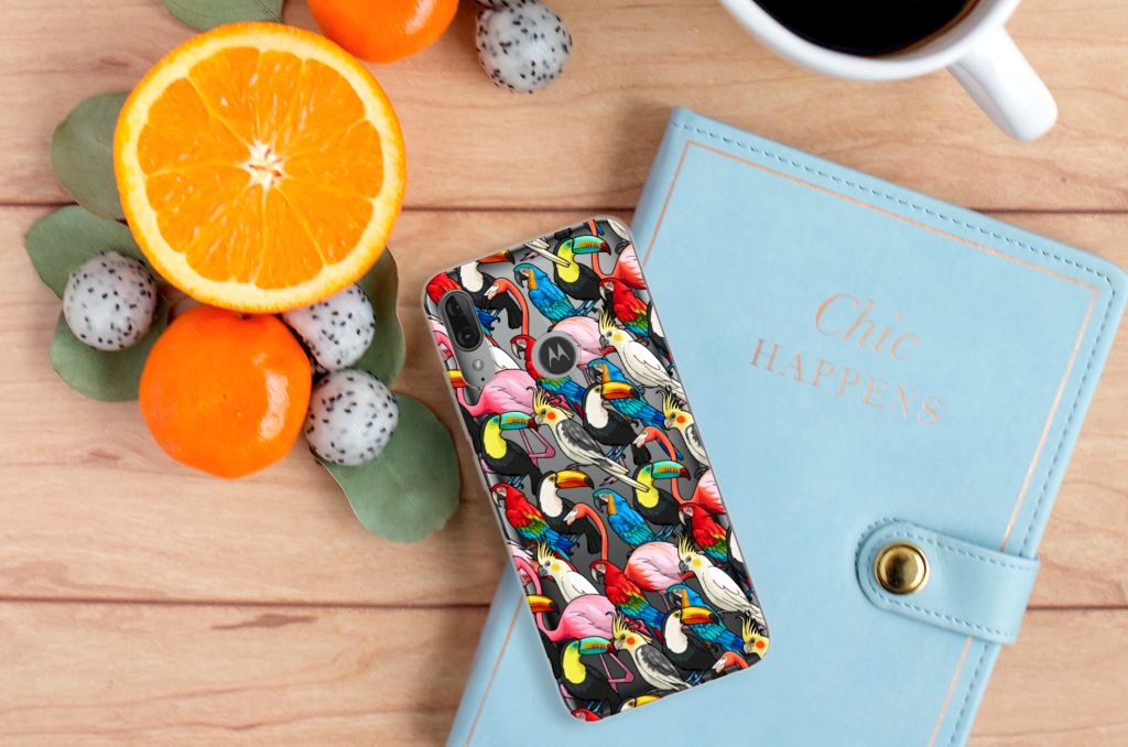 Motorola Moto E6 Plus TPU Hoesje Birds