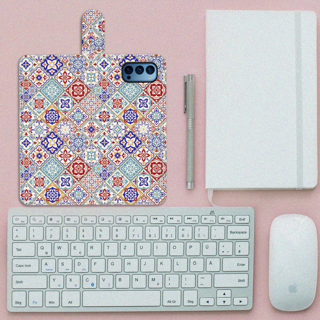 OPPO Reno 4 Pro 5G Bookcase Tiles Color