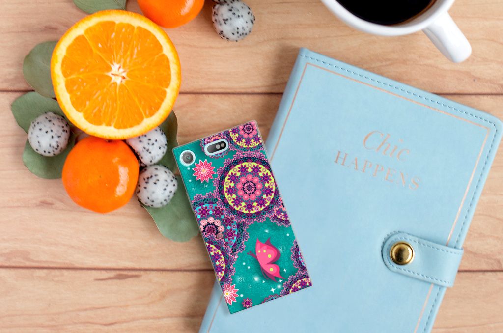 Sony Xperia XZ1 Compact Hoesje maken Cirkels en Vlinders