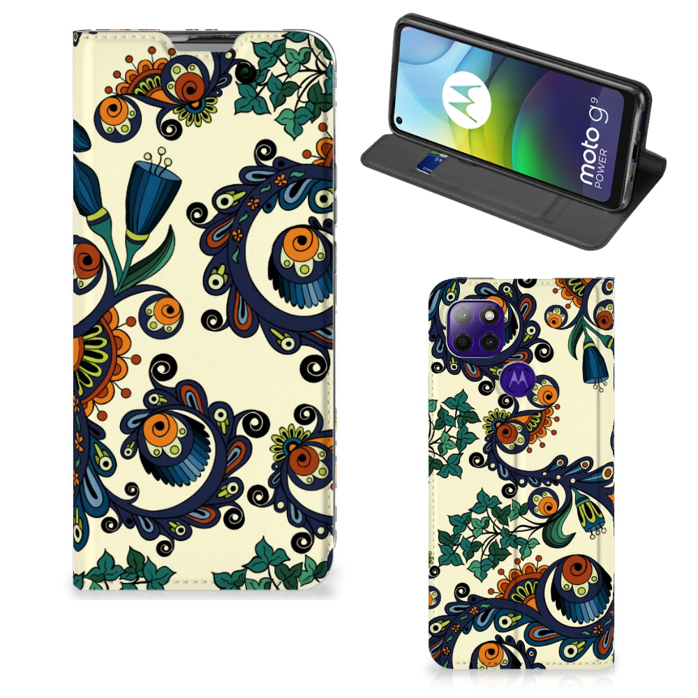 Telefoon Hoesje Motorola Moto G9 Power Barok Flower - B2C Telecom