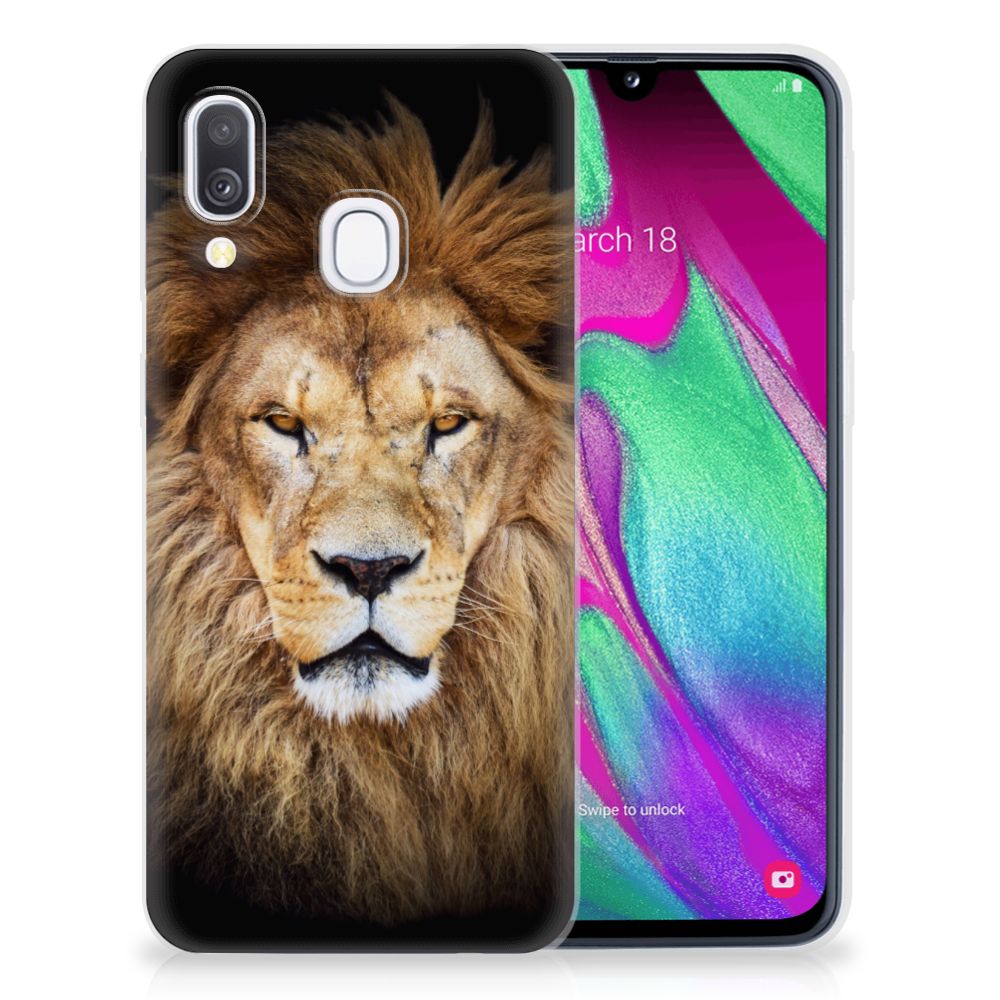 Samsung Galaxy A40 TPU Hoesje Leeuw