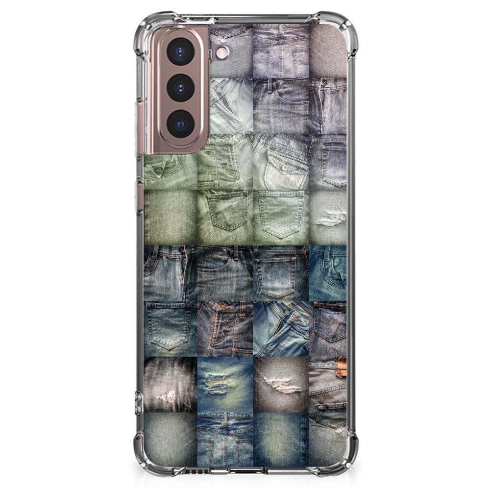 Anti Shock Bumper Case Samsung Galaxy S21 Plus Spijkerbroeken B2C Telecom