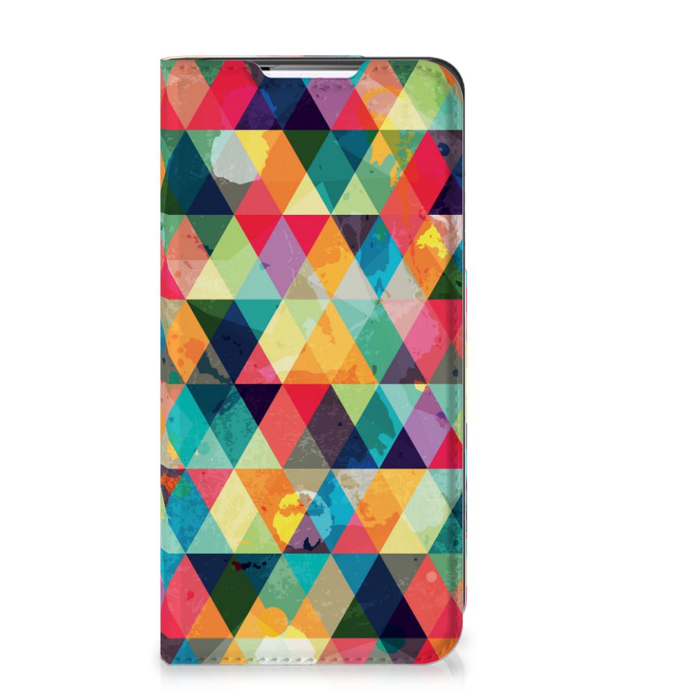 Samsung Galaxy S22 Hoesje met Magneet Geruit - B2C Telecom