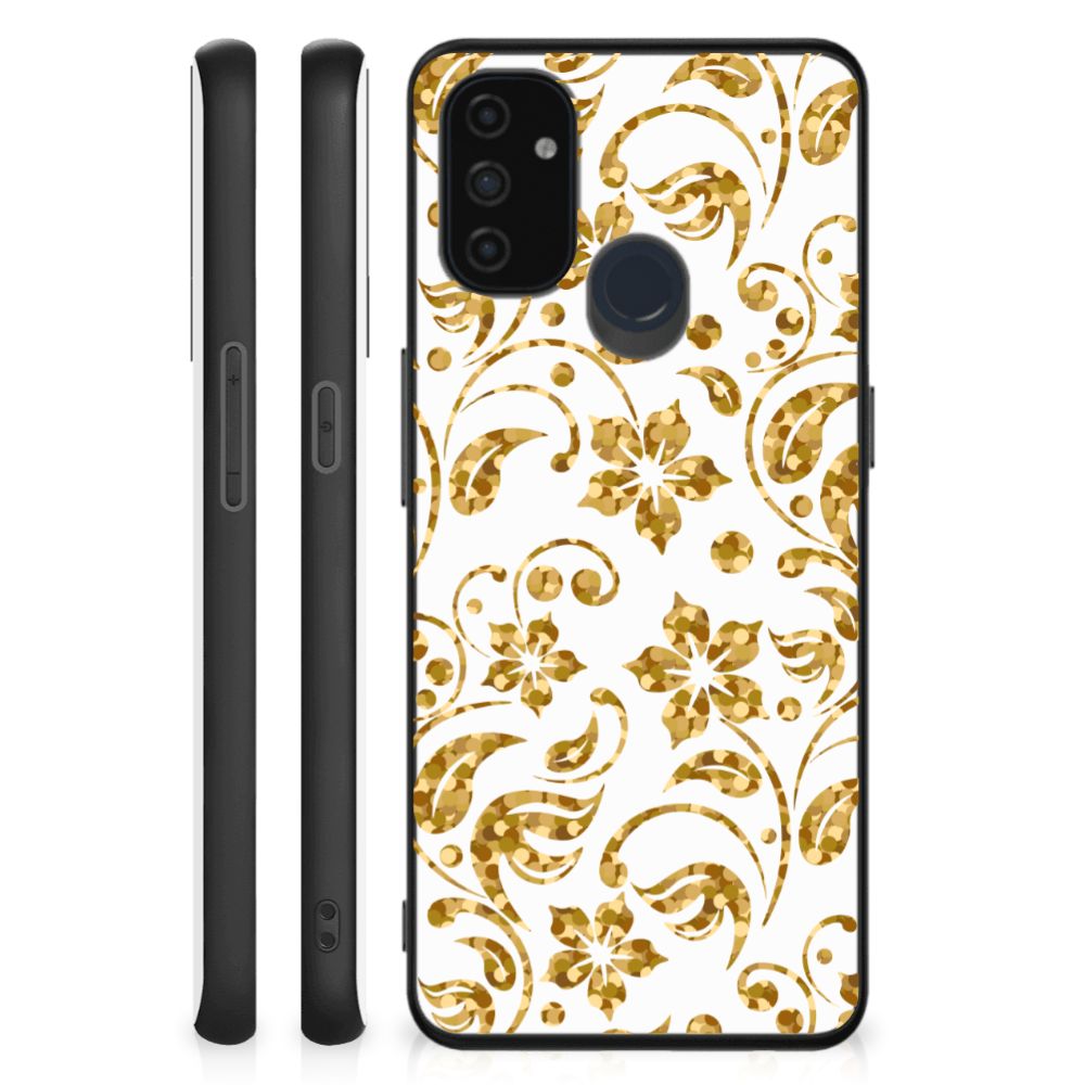 OnePlus Nord N100 Bloemen Hoesje Gouden Bloemen B2C Telecom