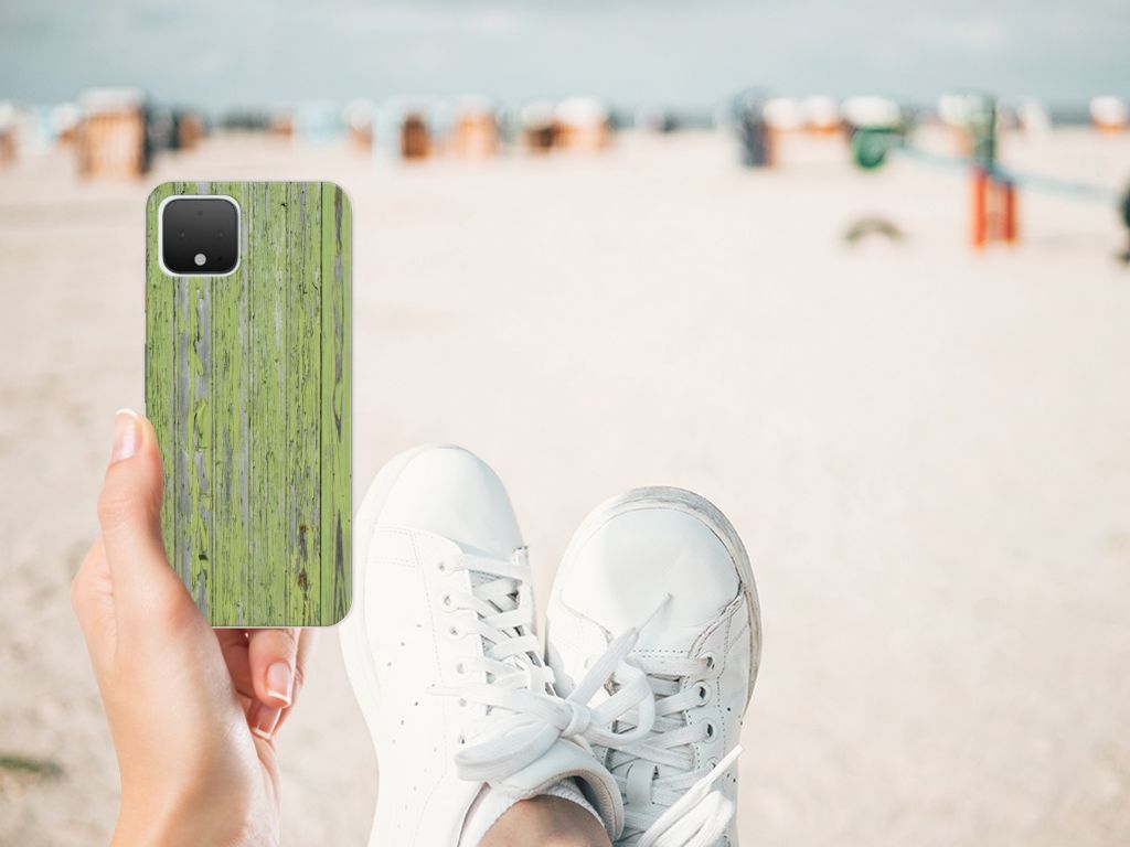 Google Pixel 4 Bumper Hoesje Green Wood B2C Telecom