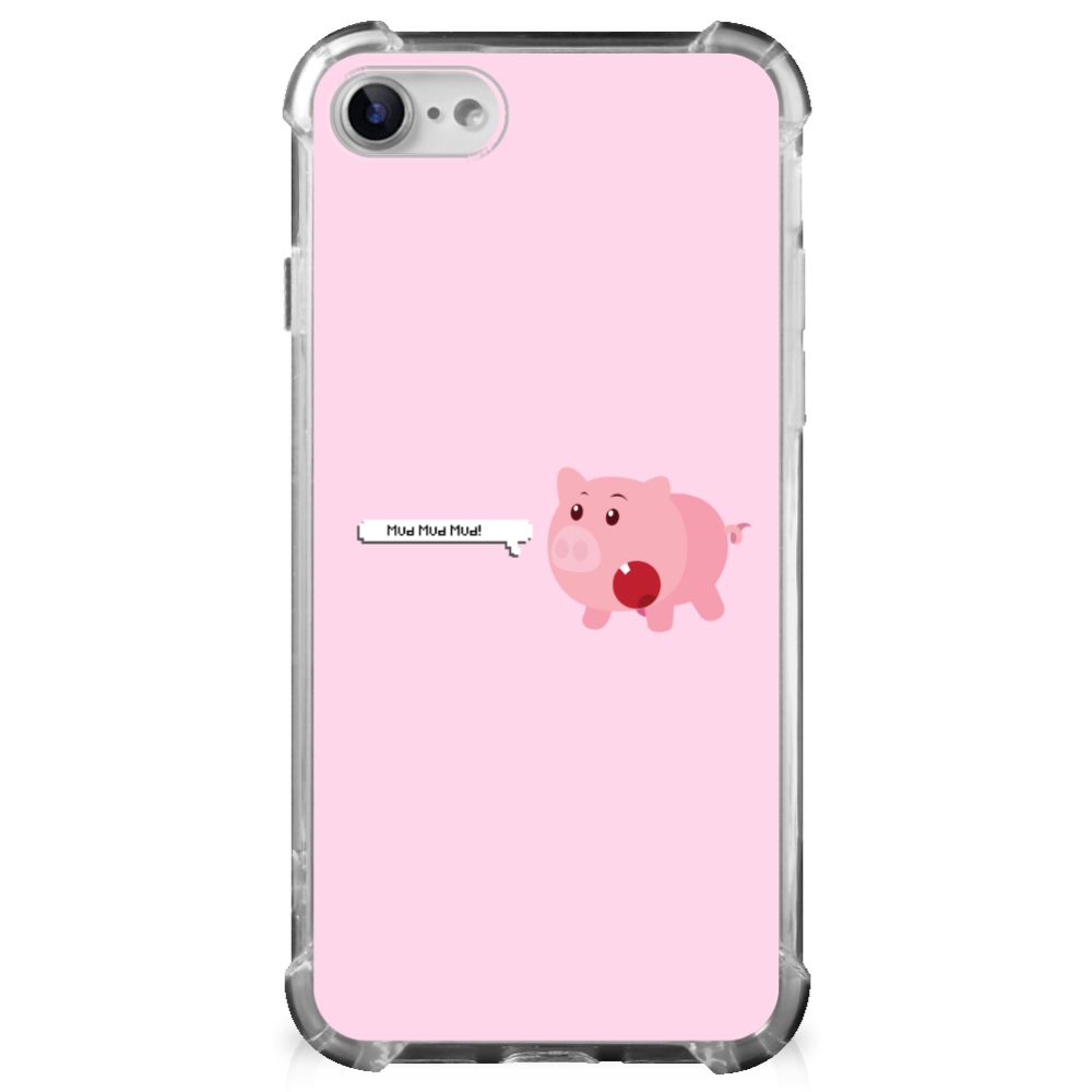 iPhone SE 2022/2020 | iPhone 8/7 Stevig Bumper Hoesje Pig Mud