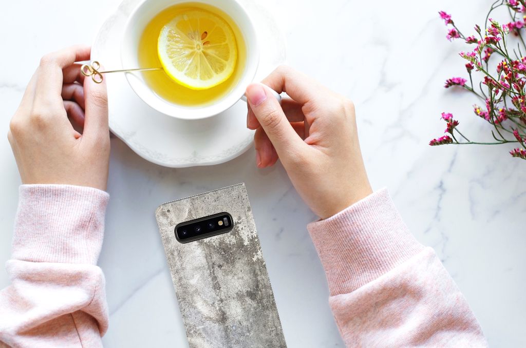 Samsung Galaxy S10 Standcase Beton Print