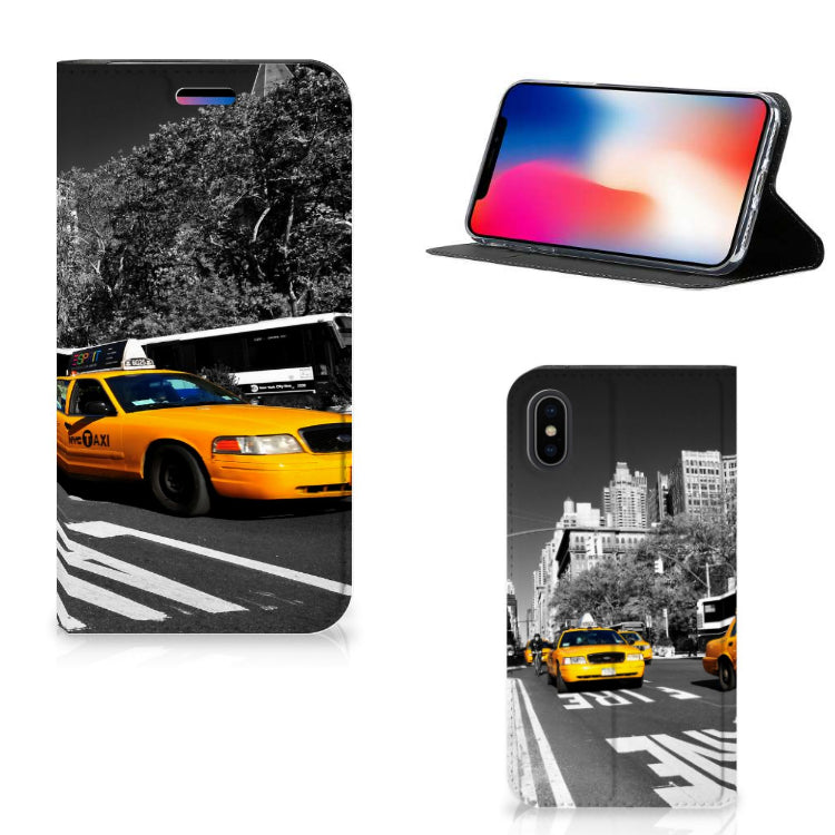 Apple iPhone X | Xs Book Cover New York Taxi