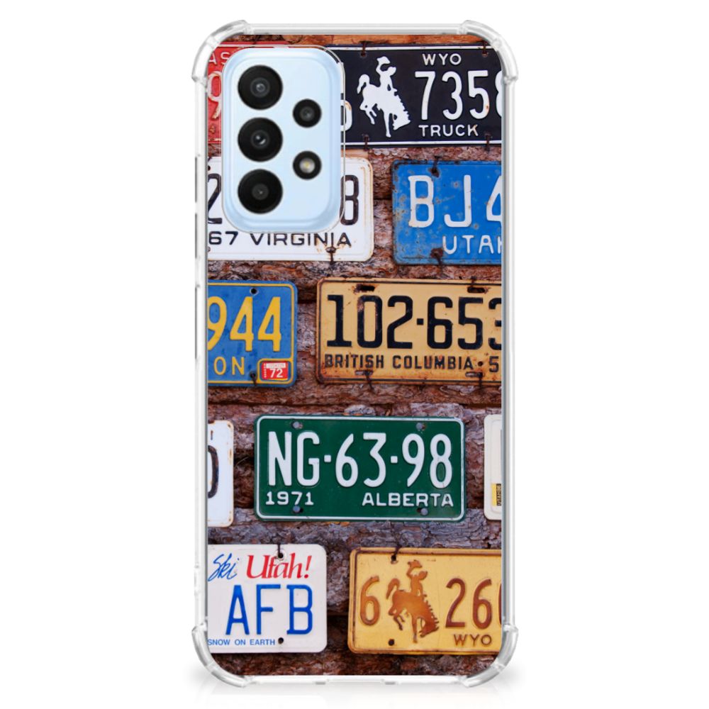 Samsung Galaxy A23 Anti-shock Hoesje met foto Kentekenplaten - B2C Telecom