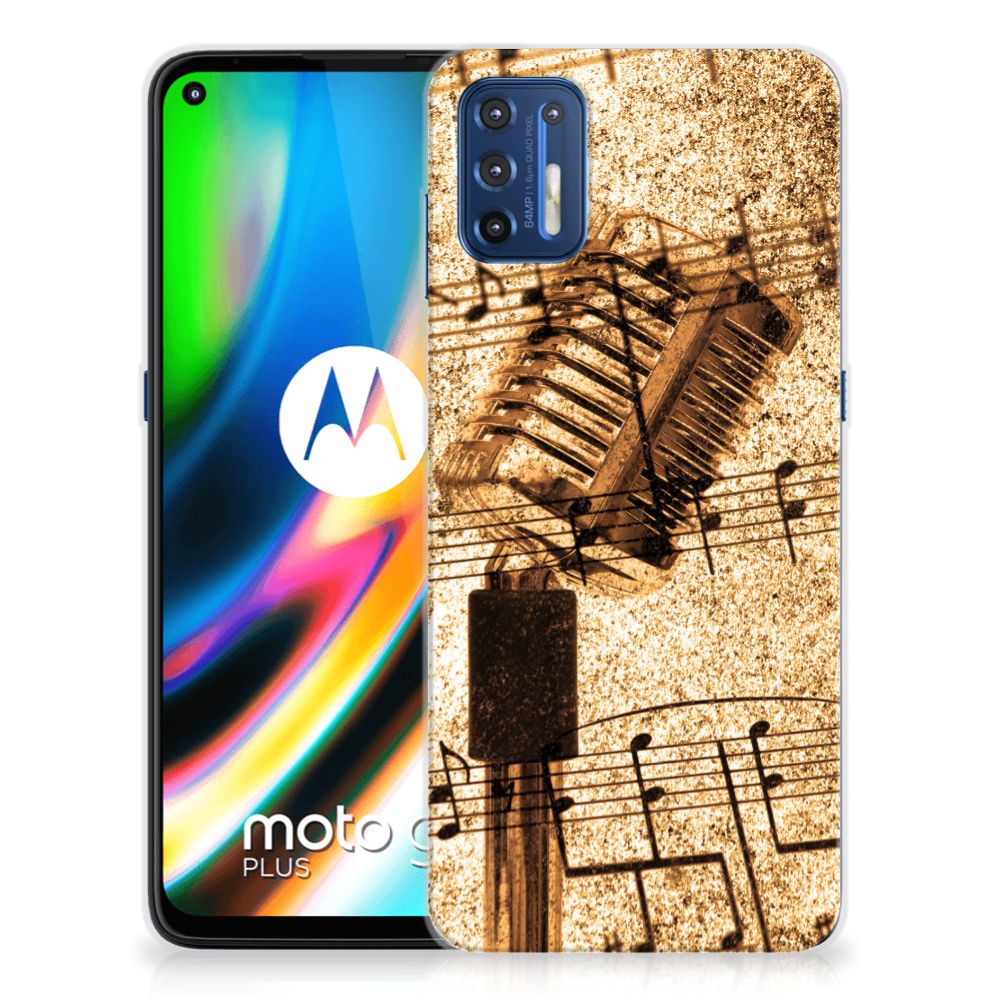 Motorola Moto G9 Plus Siliconen Hoesje met foto Bladmuziek
