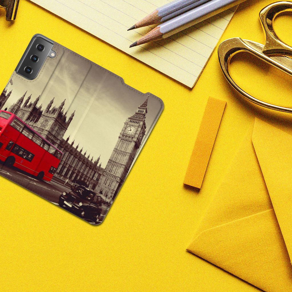 Samsung Galaxy S21 Book Cover Londen - B2C Telecom