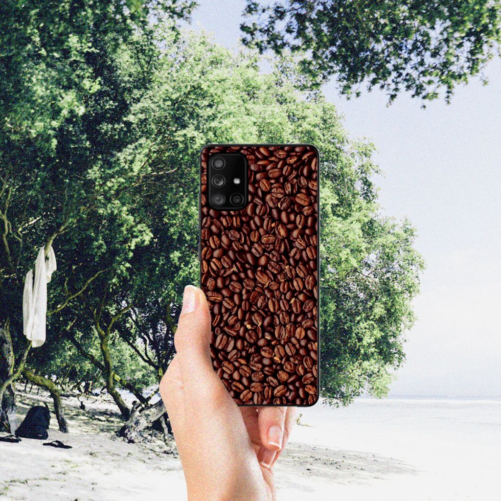 Samsung Galaxy A71 Back Cover Hoesje Koffiebonen B2C Telecom