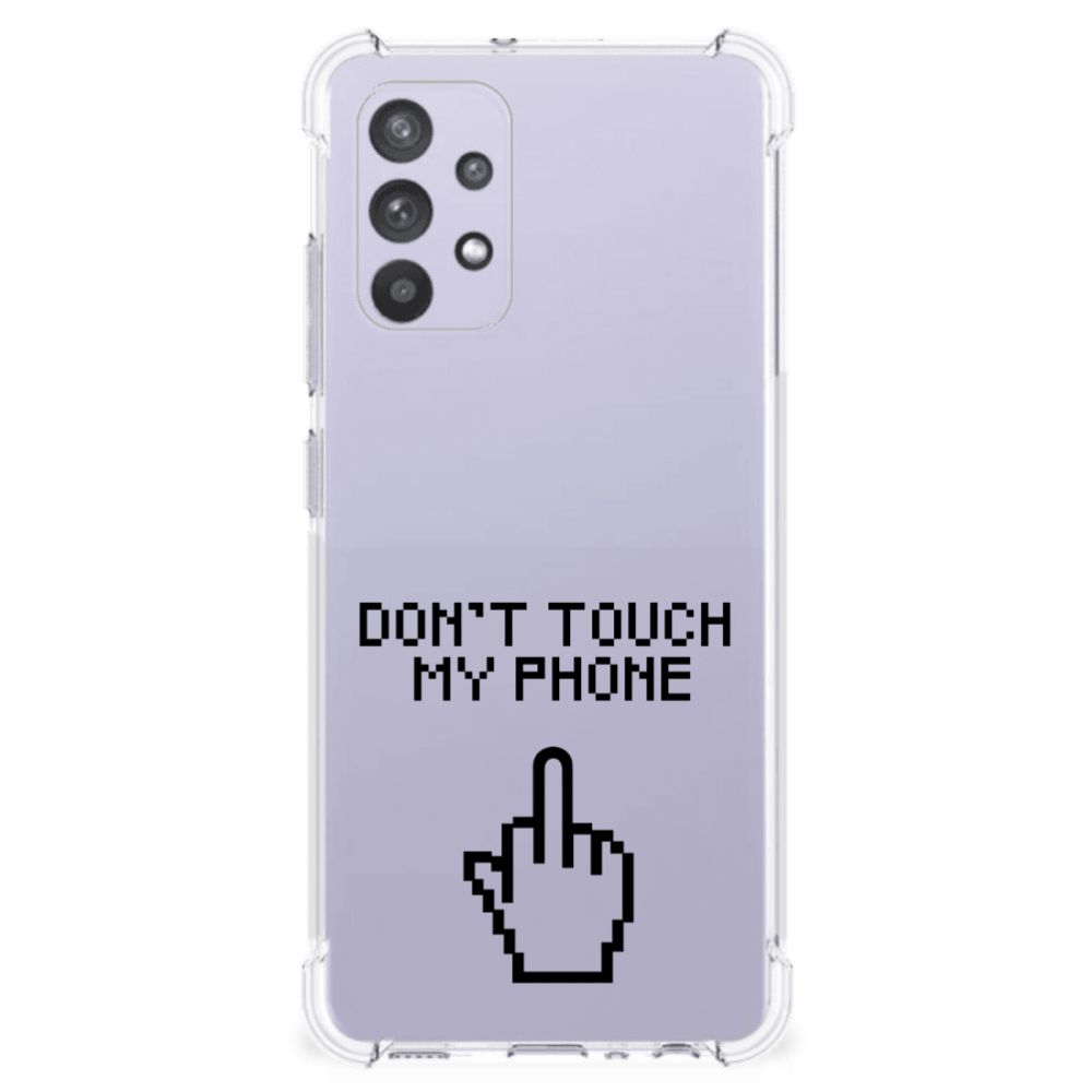 Samsung Galaxy A32 4G | A32 5G Enterprise Editie Anti Shock Case Finger Don't Touch My Phone B2C Telecom