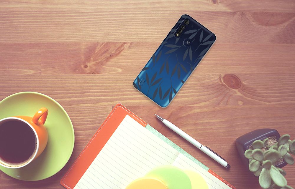 Motorola Moto G8 Power Lite TPU Case Leaves Blue B2C Telecom