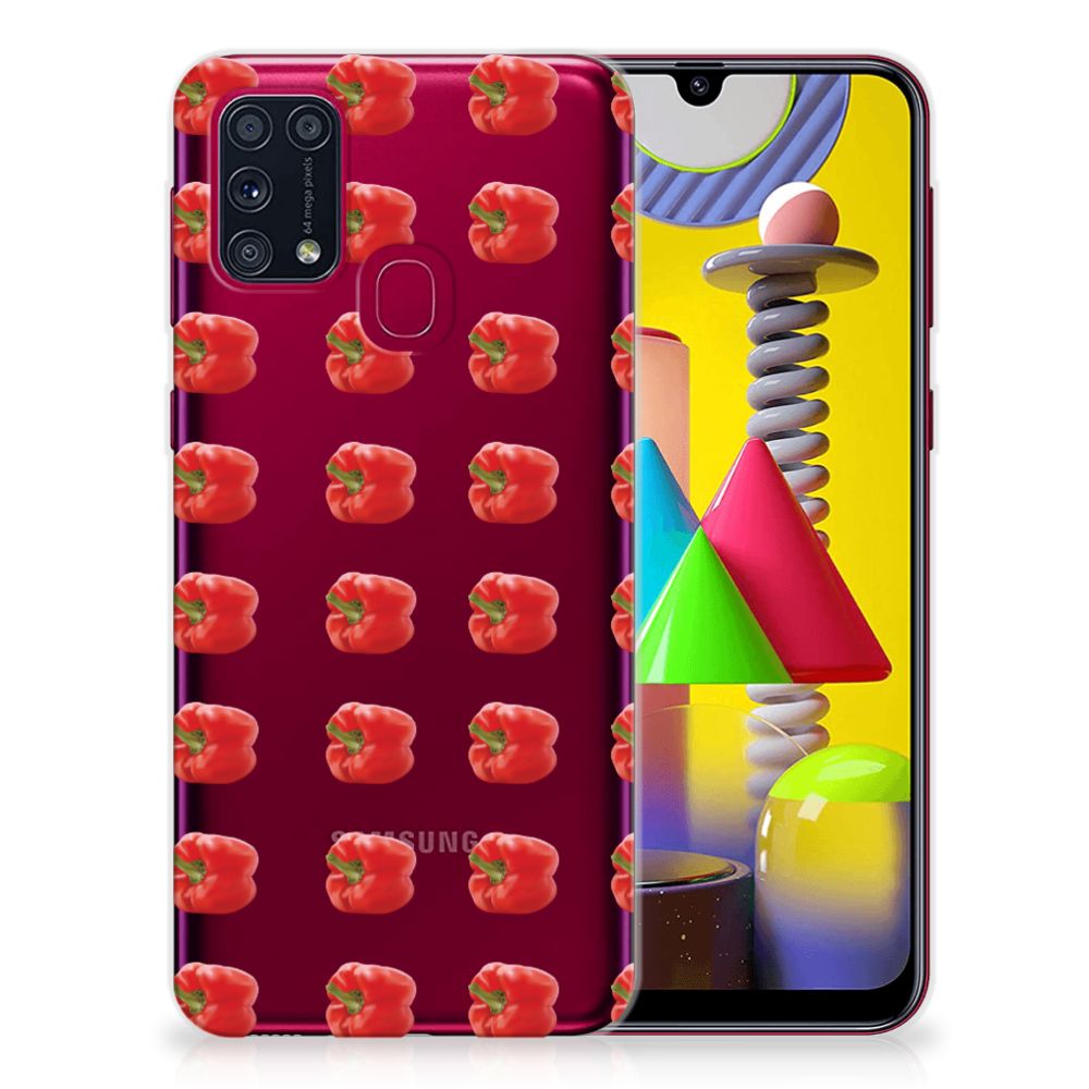 Samsung Galaxy M31 Siliconen Case Paprika Red B2C Telecom
