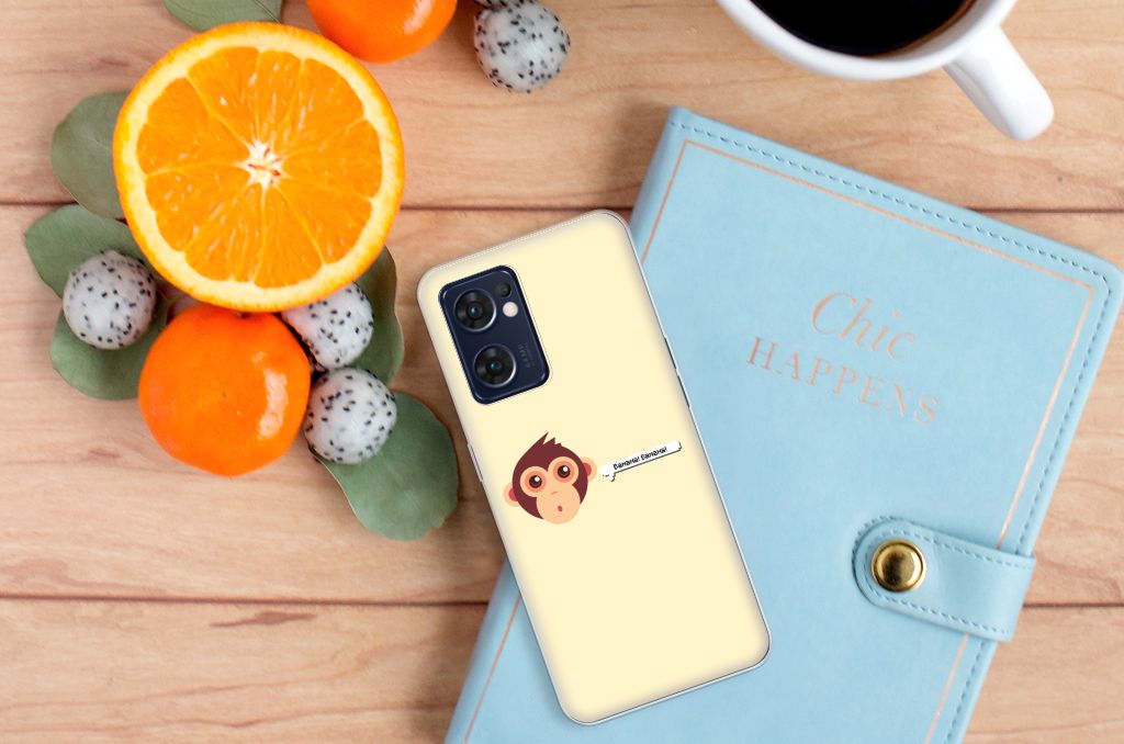 OPPO Reno 7 5G | Find X5 Lite Telefoonhoesje met Naam Monkey B2C Telecom