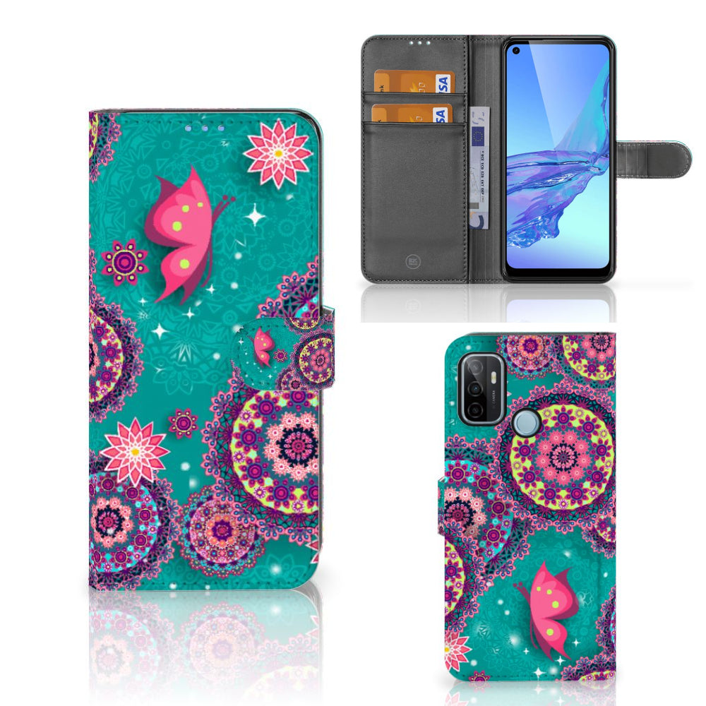 OPPO A53 | OPPO A53s Hoesje Cirkels en Vlinders