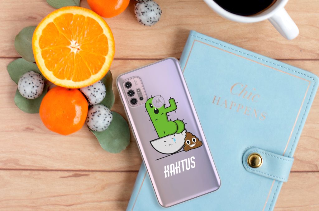 Motorola Moto G30 | G10 Telefoonhoesje met Naam Cactus Poo B2C Telecom