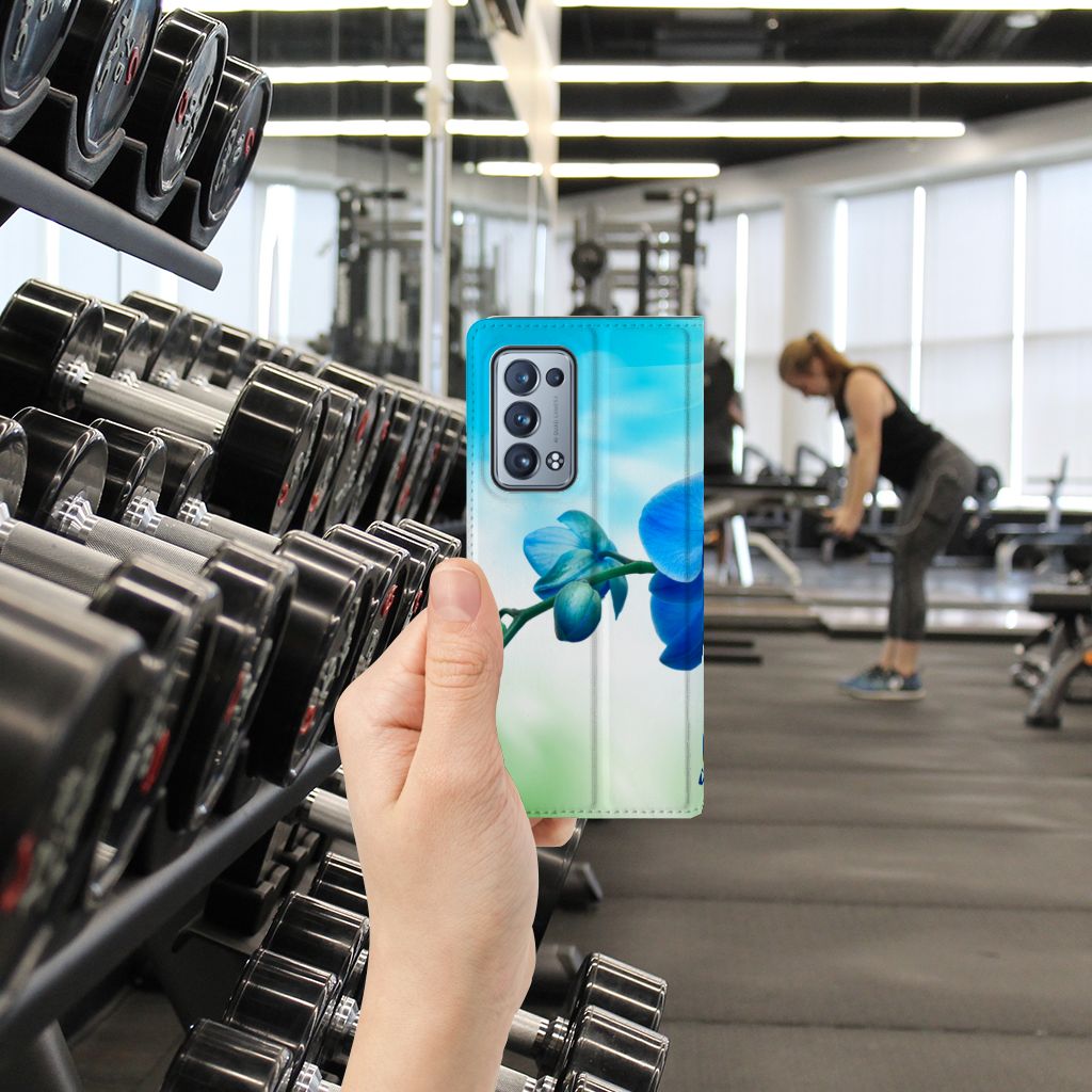 OPPO Reno 6 Pro Plus 5G Smart Cover Orchidee Blauw - Cadeau voor je Moeder - B2C Telecom
