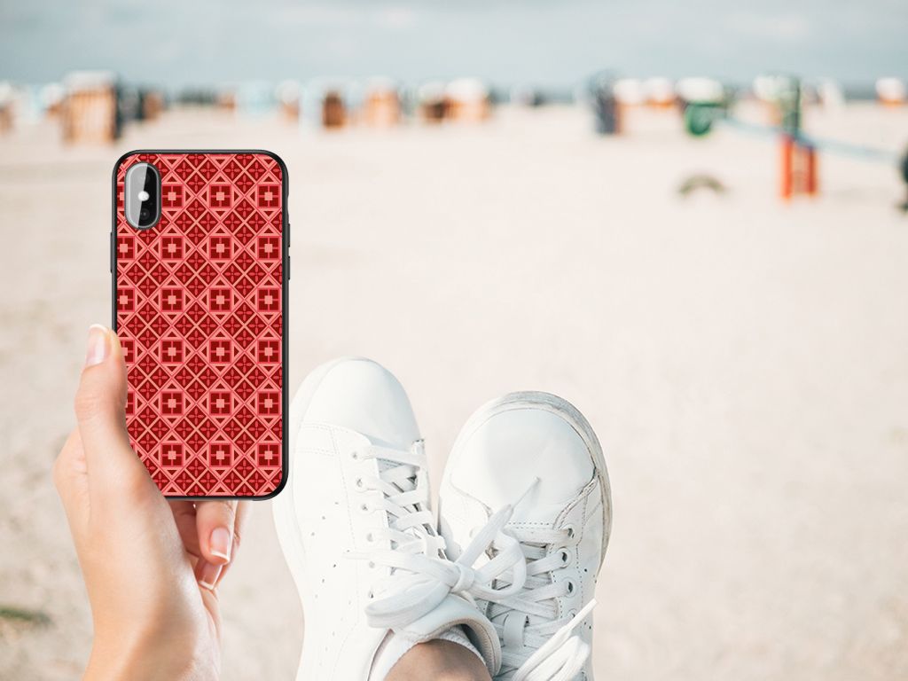 iPhone X | Xs Back Case Batik Rood B2C Telecom