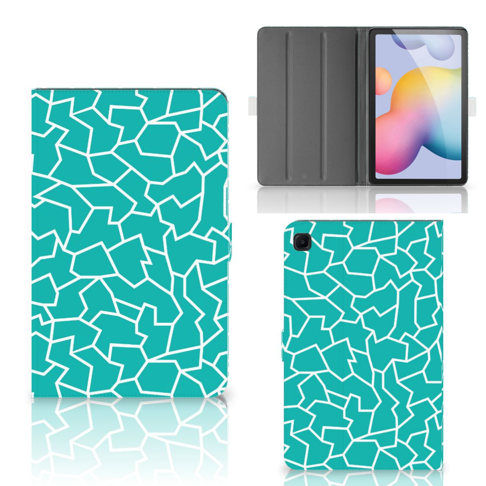 Samsung Galaxy Tab S6 Lite | S6 Lite (2022) Hoes Cracks Blue