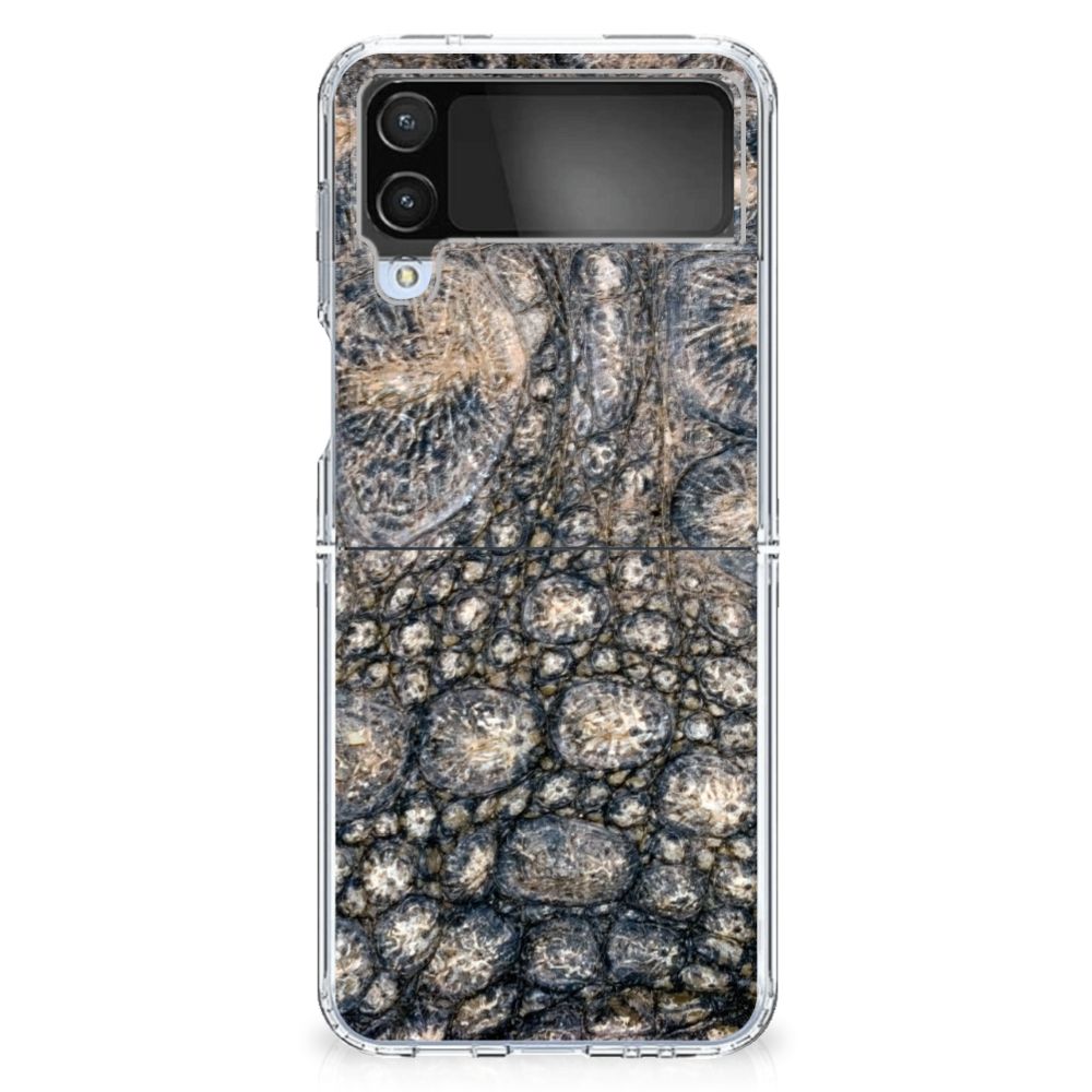 Samsung Galaxy Z Flip 4 TPU Hoesje Krokodillenprint