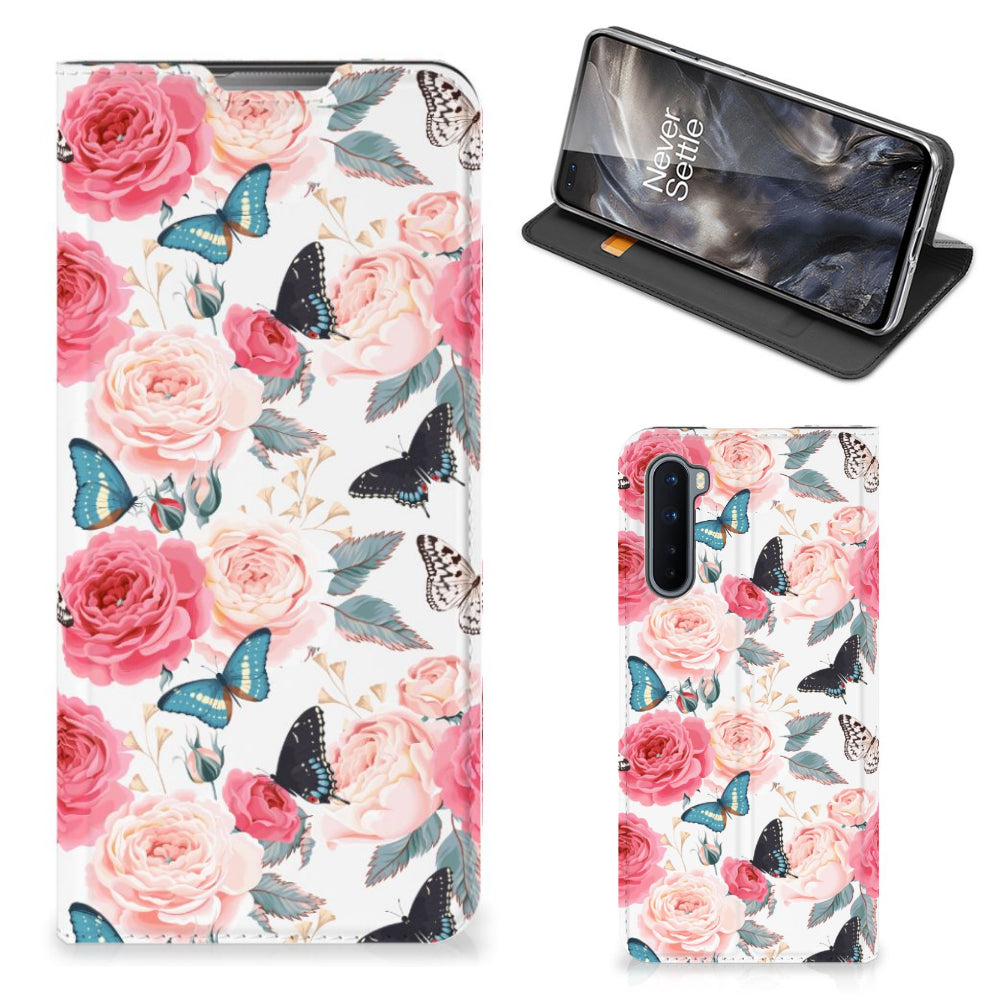 OnePlus Nord Smart Cover Butterfly Roses