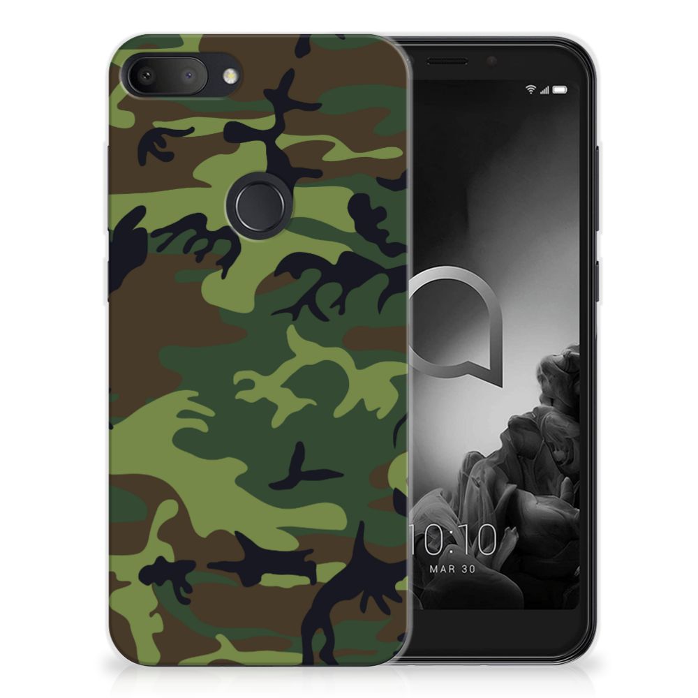 Alcatel 1S (2019) TPU bumper Army Dark