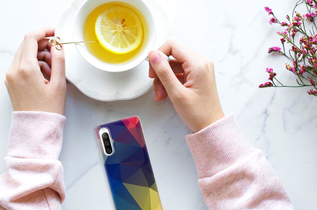 Sony Xperia 10 IV TPU Hoesje Polygon Dark B2C Telecom