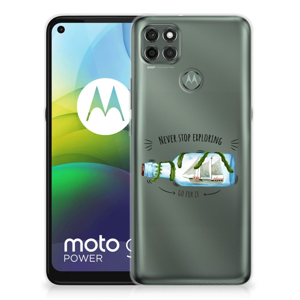 Motorola Moto G9 Power Telefoonhoesje met Naam Boho Bottle